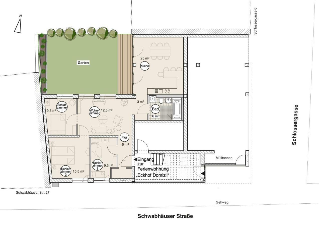 Eckhof Domizil - Grosszuegige Ferienwohnung Mit Kleinem Garten In Der Altstadt Von Гота Екстериор снимка